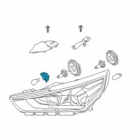 OEM 2019 Hyundai Ioniq Front Turn Signal Lamp Holder Assembly Diagram - 92166-G2050