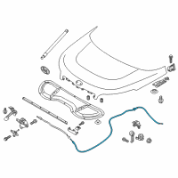 OEM Kia Soul EV Cable Assembly-Hood Latch Diagram - 81190B2000