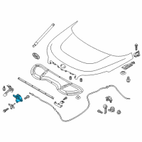 OEM 2019 Kia Soul EV Hood Lock Assembly, Left Diagram - 81130B2000