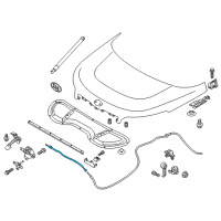 OEM 2014 Kia Soul Cable Assembly-Hood Latch Diagram - 81190B2100