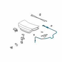 OEM 2003 Acura CL Cable, Trunk Opener Diagram - 74880-S0K-A00