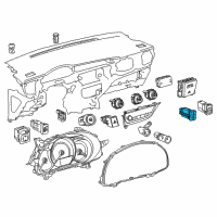 OEM 2014 Toyota Corolla Seat Heat Switch Diagram - 84751-0R032