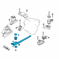 OEM 2002 Ford Escape Engine Support Diagram - YL8Z-6P094-CA