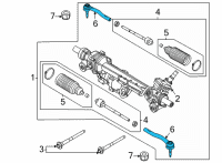 OEM 2022 Ford Bronco END - SPINDLE ROD CONNECTING Diagram - MB3Z-3A130-A