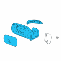 OEM 2012 Kia Sedona Outside Rear View Mirror Assembly, Left Diagram - 876104D901