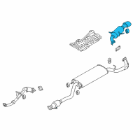 OEM Kia Sorento Rear Muffler Assembly Diagram - 287101U200