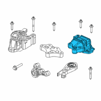 OEM 2018 Jeep Compass DAMPER-Transmission Mount Diagram - 68253037AD