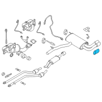OEM 2014 BMW X3 Tailpipe Trim, Chrome Diagram - 18-30-7-602-845