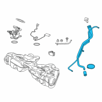 OEM 2015 BMW 550i GT Plastic Filler Pipe Diagram - 16-11-7-205-704