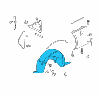 OEM 2008 Pontiac Solstice Fender Liner Diagram - 25914761