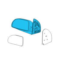 OEM 2002 Saturn Vue Mirror Asm, Outside Rear View Diagram - 10377786