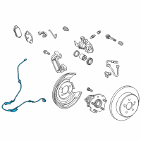 OEM 2015 Lexus CT200h Wire, Skid Control Sensor Diagram - 89516-12160