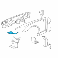 OEM 2011 Chevrolet Corvette Liner Extension Diagram - 15252929