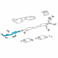 OEM 2021 Lexus ES350 Pipe Assy, Exhaust Diagram - 17410-0P650