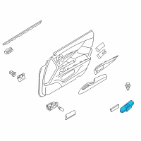 OEM Infiniti M37 Main Power Window Switch Assembly Diagram - 25401-1MA6B