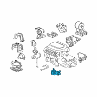 OEM 2010 Honda Odyssey Rubber, FR. Transmission Mounting Diagram - 50805-SHJ-A01