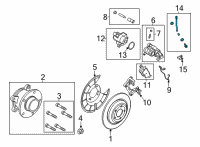 OEM Ford Maverick HOSE ASY - BRAKE Diagram - NZ6Z-2282-C