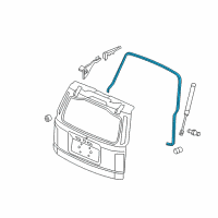 OEM 2012 Honda Pilot Weatherstrip, Tailgate Diagram - 74440-SZA-A01