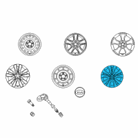 OEM 2010 Kia Forte Wheel Hub Cap Assembly Diagram - 529601M000