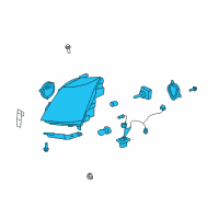 OEM 2013 Cadillac CTS Headlamp Assembly Diagram - 22755337