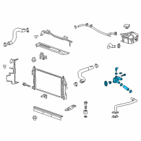 OEM 2019 Buick Envision Water Outlet Diagram - 12656446