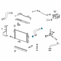 OEM 2018 Cadillac ATS Upper Hose Clamp Diagram - 13162322