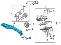 OEM 2021 Hyundai Sonata Duct Assembly-Air Diagram - 28210-L4400