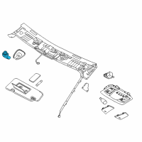 OEM Nissan Holder-SUNVISOR Diagram - 96409-1GR0A