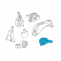 OEM 2010 Buick LaCrosse Side Transmission Mount Diagram - 13322174