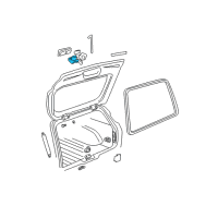 OEM 1998 Chevrolet Blazer Lock Liftgate Latch Assembly *Marked Print Diagram - 15075563