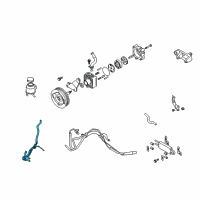 OEM 2015 Infiniti Q60 Power Steering Hose & Tube Assembly Diagram - 49721-JK61C