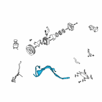 OEM 2015 Infiniti Q60 Power Steering Hose & Tube Set Diagram - 49710-3WJ2A