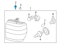 OEM 2022 Ford E-350 Super Duty Park Lamp Screw Diagram - -W712108-S900