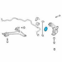 OEM 2015 Acura TLX Ring, Front Knuckle Diagram - 44348-T2A-A00