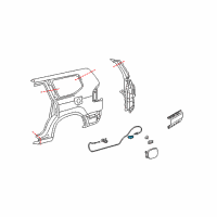 OEM 2016 Toyota Land Cruiser Release Cable Clip Diagram - 77377-35010