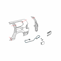 OEM 2004 Lexus GX470 Cable Sub-Assy, Fuel Lid Lock Control Diagram - 77035-60100