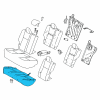 OEM Toyota Corolla Seat Cushion Pad Diagram - 71503-02450