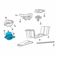 OEM Dodge Durango INSULATOR-Engine Mount Diagram - 52124675AF