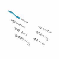 OEM Hyundai Entourage Shaft Assembly-Drive, RH Diagram - 49500-4D001