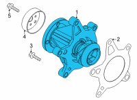 OEM 2021 Hyundai Sonata Pump Assembly-Coolant Diagram - 25100-2M800