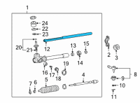 OEM 2001 Hyundai Accent Rack-Steering Gear Box Diagram - 56531-25010