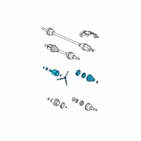 OEM Saturn Joint Kit, Front Wheel Drive Shaft Tri-Pot Diagram - 22729185