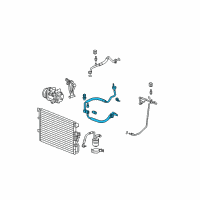 OEM 2009 Pontiac Torrent Hose Asm, A/C Compressor Diagram - 19130237