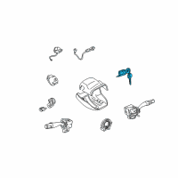 OEM 2007 Toyota Highlander Cylinder & Keys Diagram - 69057-48140