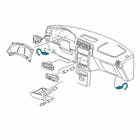 OEM 1998 Chevrolet Monte Carlo Socket Asm, Instrument Panel Courtesy Lamp Diagram - 12159673