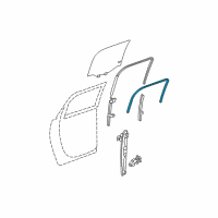 OEM 2008 GMC Acadia Upper Weatherstrip Diagram - 22853998