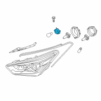 OEM 2019 Hyundai Santa Fe XL Front Turn Signal Lamp Holder Assembly Diagram - 92161-2T010