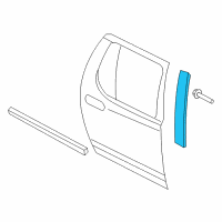 OEM Mercury Upper Molding Diagram - 1L2Z-78255A34-AAA