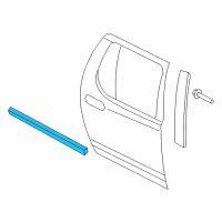 OEM 2002 Mercury Mountaineer Belt Weatherstrip Diagram - 1L2Z-7825596-AAA