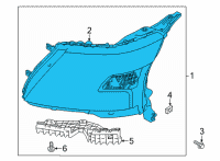 OEM Nissan Armada Housing Assy-Headlamp, RH Diagram - 26025-6JL1A